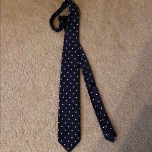 Navy Polka Dots Burberry Tie 3.5 inches wide